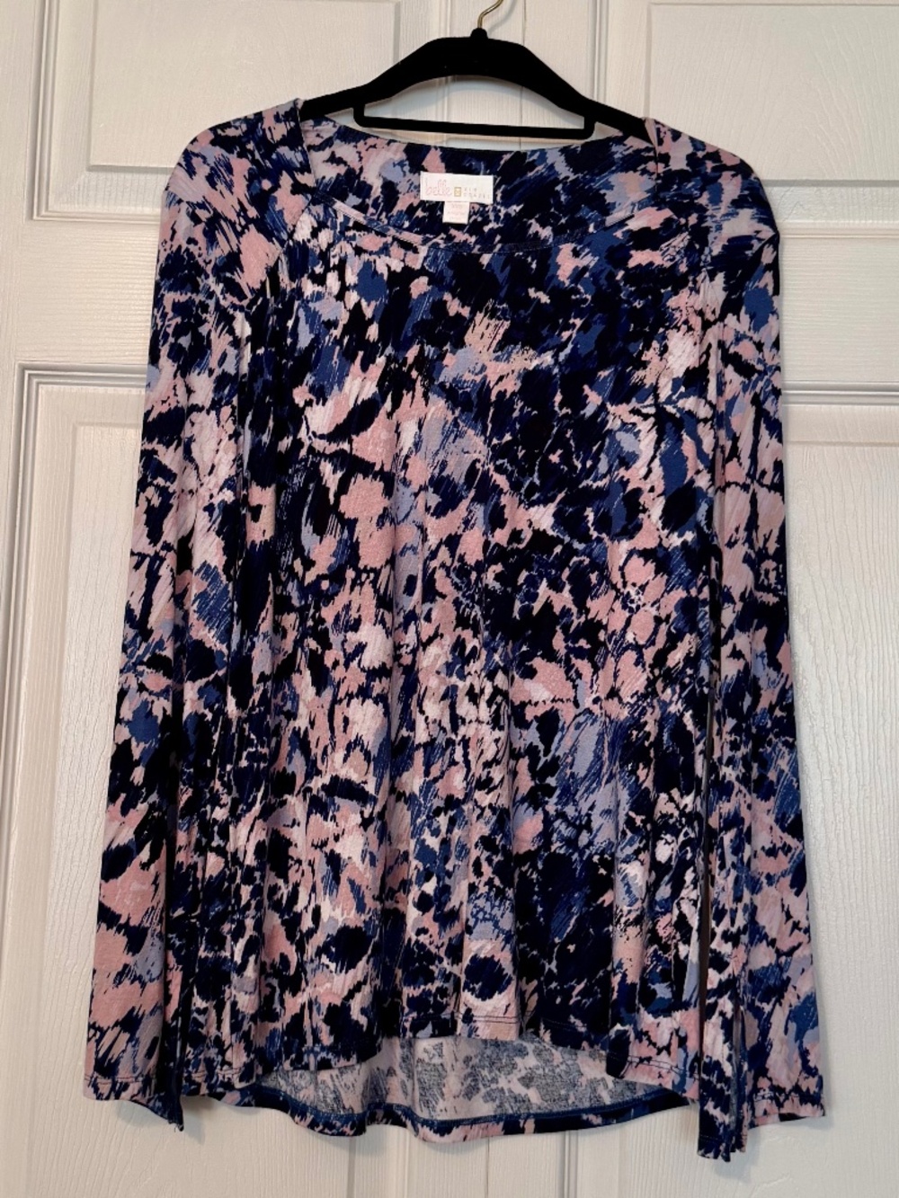 Belle by Kim Gravel Abstract Floral Print Blouse
